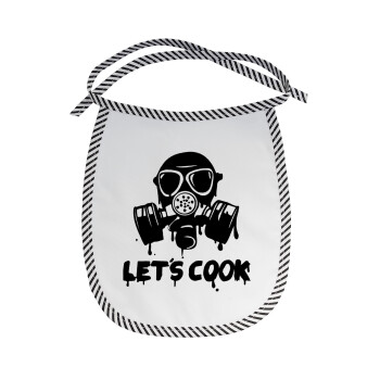 Let's cook mask, Σαλιάρα μωρού αλέκιαστη με κορδόνι Μαύρη