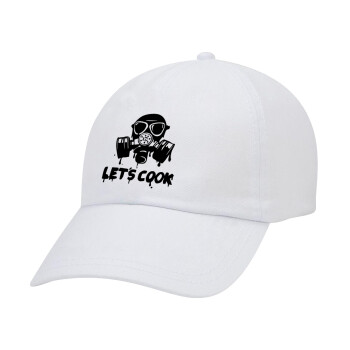 Let's cook mask, Καπέλο Baseball Λευκό (5-φύλλο, unisex)