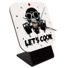 Let's cook mask, Επιτραπέζιο ρολόι ξύλινο με δείκτες (10cm)