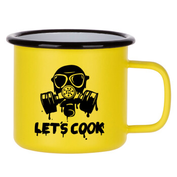 Let's cook mask, Metallic enamel MATT Yellow cup 360ml