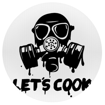 Let's cook mask, Mousepad Round 20cm