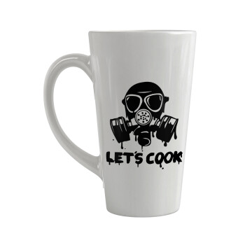 Let's cook mask, Κούπα κωνική Latte Μεγάλη, κεραμική, 450ml