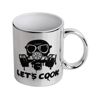 Let's cook mask, Κούπα κεραμική, ασημένια καθρέπτης, 330ml