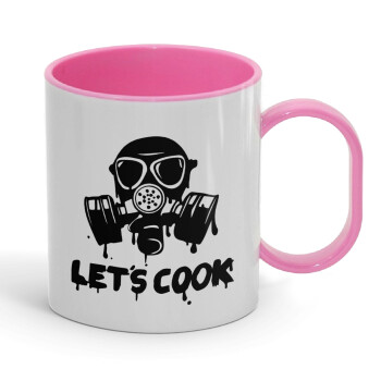 Let's cook mask, Κούπα (πλαστική) (BPA-FREE) Polymer Ροζ για παιδιά, 330ml