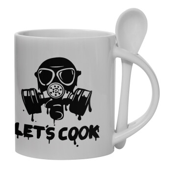 Let's cook mask, Κούπα, κεραμική με κουταλάκι, 330ml (1 τεμάχιο)