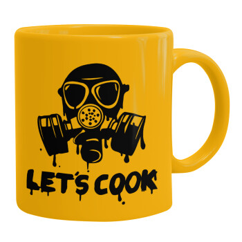 Let's cook mask, Κούπα, κεραμική κίτρινη, 330ml (1 τεμάχιο)