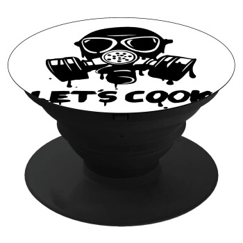 Let's cook mask, Phone Holders Stand  Black Hand-held Mobile Phone Holder