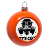 Στολίδι Χριστουγεννιάτικη μπάλα δένδρου Πορτοκαλί 8cm