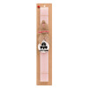 Easter Set, wooden keychain & scented flat Easter candle (30cm) (PINK)