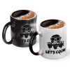 Color changing magic Mug, ceramic, 330ml when adding hot liquid inside, the black colour desappears (1 pcs)