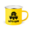 Yellow Enamel Metallic Cup 360ml