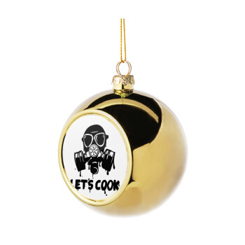 Let's cook mask, Golden Christmas tree ball ornament 8cm