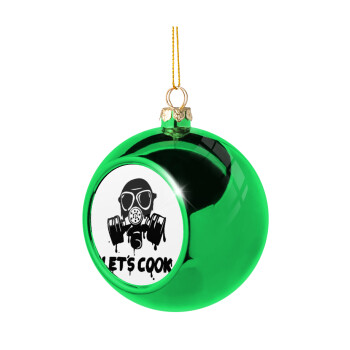 Let's cook mask, Χριστουγεννιάτικη μπάλα δένδρου Πράσινη 8cm