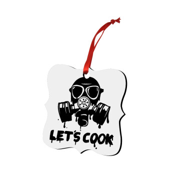Let's cook mask, Στολίδι Χριστουγεννιάτικο στολίδι polygon ξύλινο 7.5cm