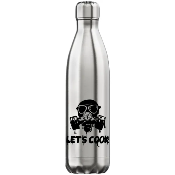 Let's cook mask — Inox (Stainless steel) hot metal mug, double wall, 750ml