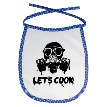 Let's cook mask, Σαλιάρα μωρού αλέκιαστη με κορδόνι Μπλε