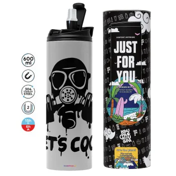 Let's cook mask, Tumbler stainless steel GREY 600ml