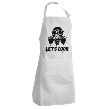 Let's cook mask, Adult Chef Apron (with sliders and 2 pockets)