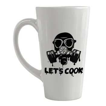 Let's cook mask, Κούπα κωνική Latte Μεγάλη, κεραμική, 450ml