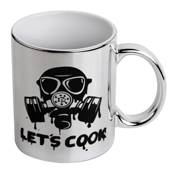 Let's cook mask, Mug ceramic, silver mirror, 330ml