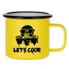 Metallic enamel MATT Yellow cup 360ml