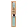Easter Set, wooden keychain & aromatic flat Easter candle (30cm) (TURQUOISE)
