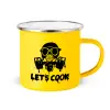Yellow Enamel Metallic Cup 360ml