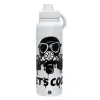 1L Stainless Steel Thermal Bottle with Phone Holder & Double Wall Insulation