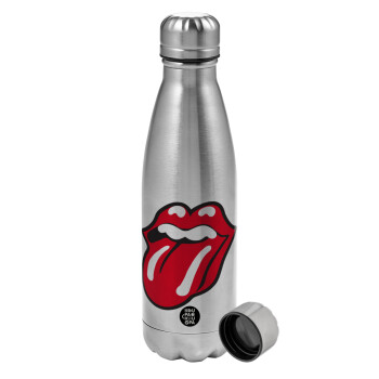 Rolling Stones Kiss, Μεταλλικό παγούρι νερού, ανοξείδωτο ατσάλι, 750ml