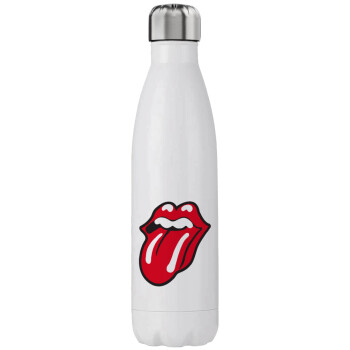 Rolling Stones Kiss, Μεταλλικό παγούρι θερμός (Stainless steel), διπλού τοιχώματος, 750ml
