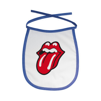 Rolling Stones Kiss, Σαλιάρα μωρού αλέκιαστη με κορδόνι Μπλε