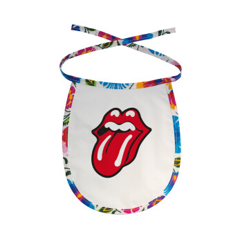 Rolling Stones Kiss, Σαλιάρα μωρού αλέκιαστη με κορδόνι Χρωματιστή