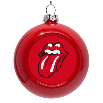 Rolling Stones Kiss, Red Christmas tree ornament bauble 8cm