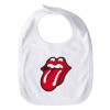 Rolling Stones Kiss, Σαλιάρα Βαμβακερή με Σκρατς μεγάλη (35x28cm)