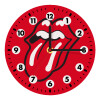 Rolling Stones Kiss, Ρολόι τοίχου ξύλινο (20cm)