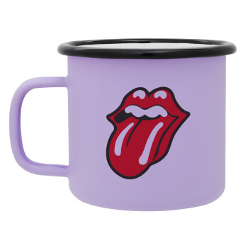 Rolling Stones Kiss, Κούπα Μεταλλική εμαγιέ ΜΑΤ Light Pastel Purple 360ml