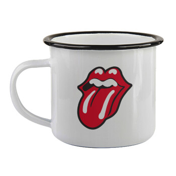 Rolling Stones Kiss, Κούπα εμαγιέ με μαύρο χείλος 360ml