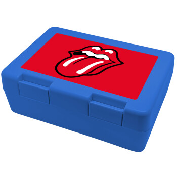 Rolling Stones Kiss, Παιδικό δοχείο κολατσιού ΜΠΛΕ 185x128x65mm (BPA free πλαστικό)