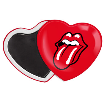 Rolling Stones Kiss, Μαγνητάκι καρδιά (57x52mm)