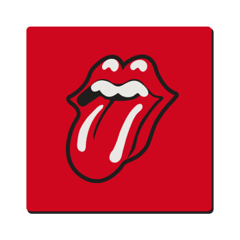 Rolling Stones Kiss, Τετράγωνο μαγνητάκι ξύλινο 6x6cm