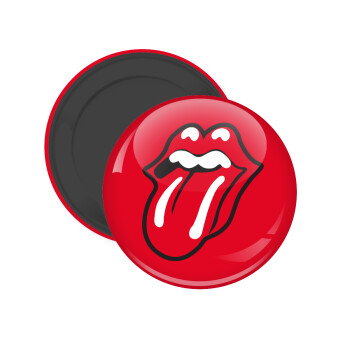 Rolling Stones Kiss, Μαγνητάκι ψυγείου στρογγυλό διάστασης 5cm