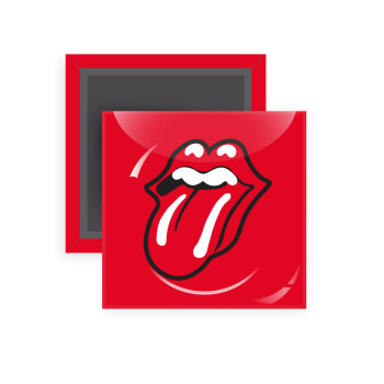 Rolling Stones Kiss, Μαγνητάκι ψυγείου τετράγωνο διάστασης 5x5cm