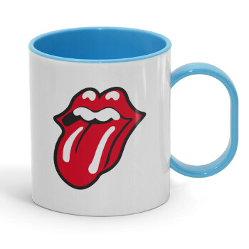 Rolling Stones Kiss, Κούπα (πλαστική) (BPA-FREE) Polymer Μπλε για παιδιά, 330ml