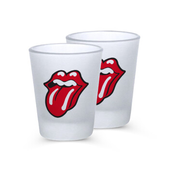 Rolling Stones Kiss, Σφηνοπότηρα γυάλινα 45ml του πάγου (2 τεμάχια)