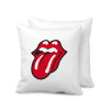 Rolling Stones Kiss, Μαξιλάρι καναπέ 40x40cm περιέχεται το  γέμισμα