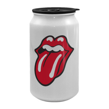 Rolling Stones Kiss, Κούπα ταξιδιού μεταλλική με καπάκι (tin-can) 500ml
