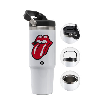 Rolling Stones Kiss, 30oz stainless Steel Tumbler with Handle
