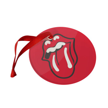 Rolling Stones Kiss, Christmas ornament glass 9cm