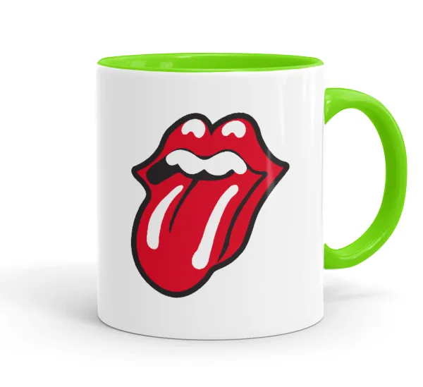 Rolling Stones Kiss — Κούπα χρωματιστή βεραμάν, κεραμική, 330ml