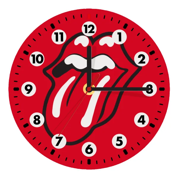 Rolling Stones Kiss — Ρολόι τοίχου ξύλινο (20cm)